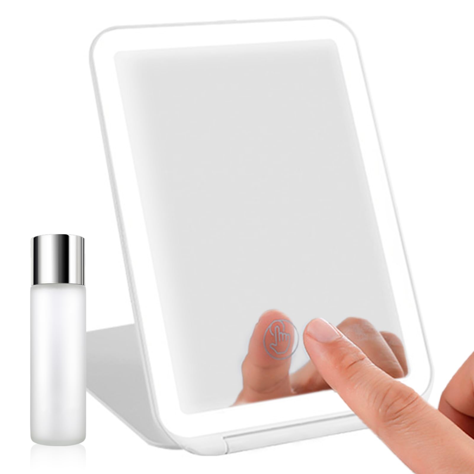 FASCINATE Miroir cosmétique Rechargeable avec éclairage LED avec grossissement 1X/5X, Montage