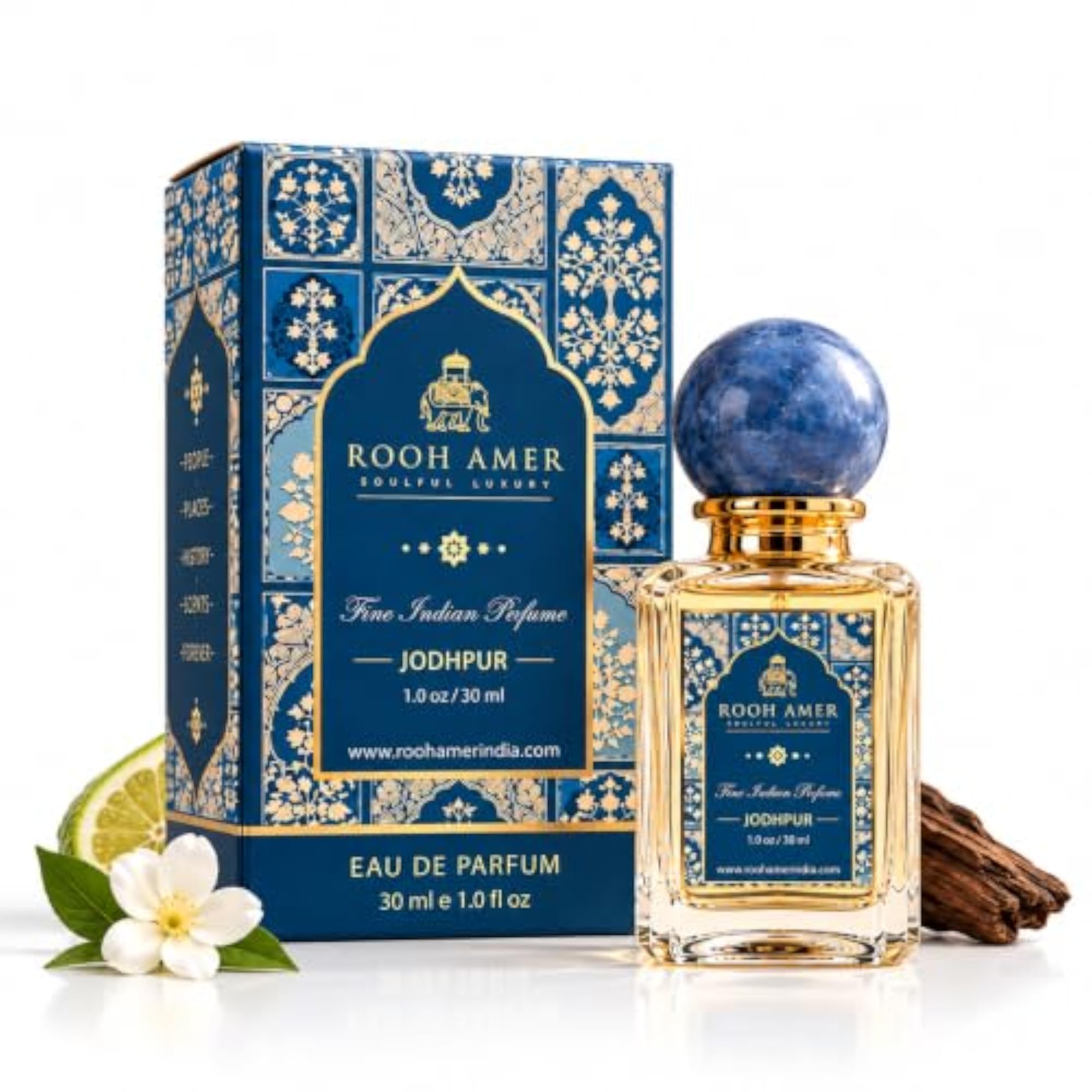 Jodhpur Eau de Parfum, Unisex Fresh Aquatic Citrus Fragrance