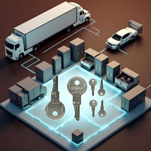 Image of 6Pcs Silver CH545 Keys Compatible with Truck Trailer RV Campers Car Hauler Tool Boxes Safety Cabinets Paddle Handle Lokes, RV Locks