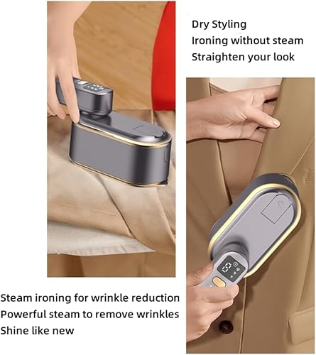 Miniatura 6 de DAUTAI Vaporizador de ropa portátil, calentamiento rápido, portátil, 2 en 1, removedor de arrugas de tela y plancha para ropa, pantalla inteligente