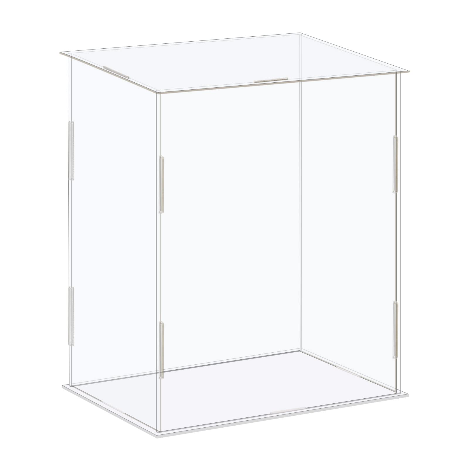Muiltvoe Acrylic Display Case Box Clear Dustproof Protection Showcase 11x11x36cm for Collectibles Display