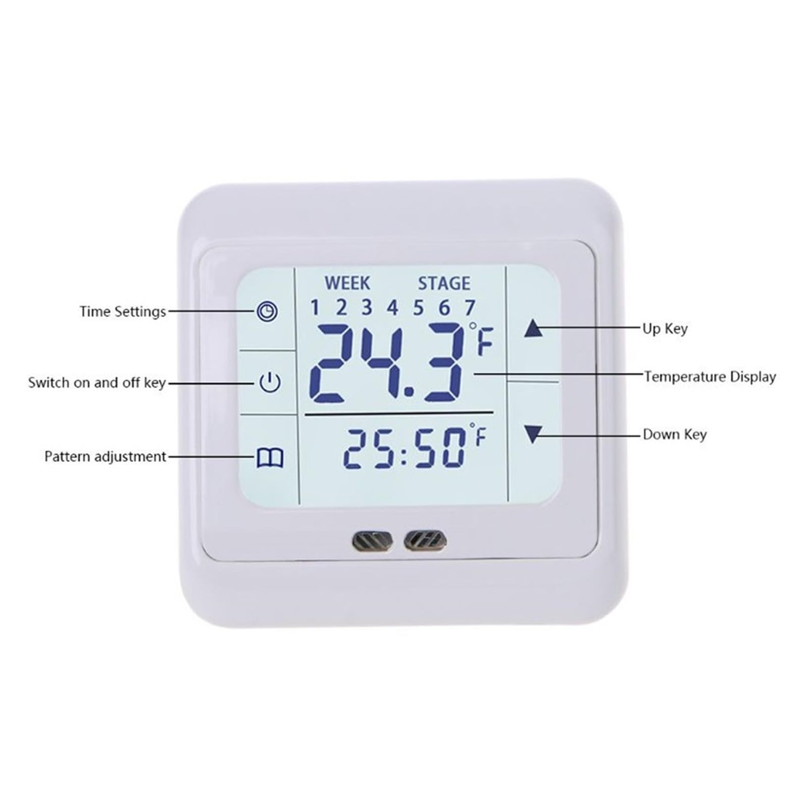 Programowalny cyfrowy termoregulator z ekranem dotykowym termostat pokojowy ogrzewanie podłogowe do ciepłego regulatora temperatury Informacja O ZgodnośCi(White WiFi Version)