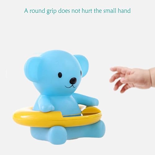 Miniatura 4 de Hilitand Termómetro de baño para bebés, probador flotante de temperatura del agua para bebés, fácil de leer (oso azul)