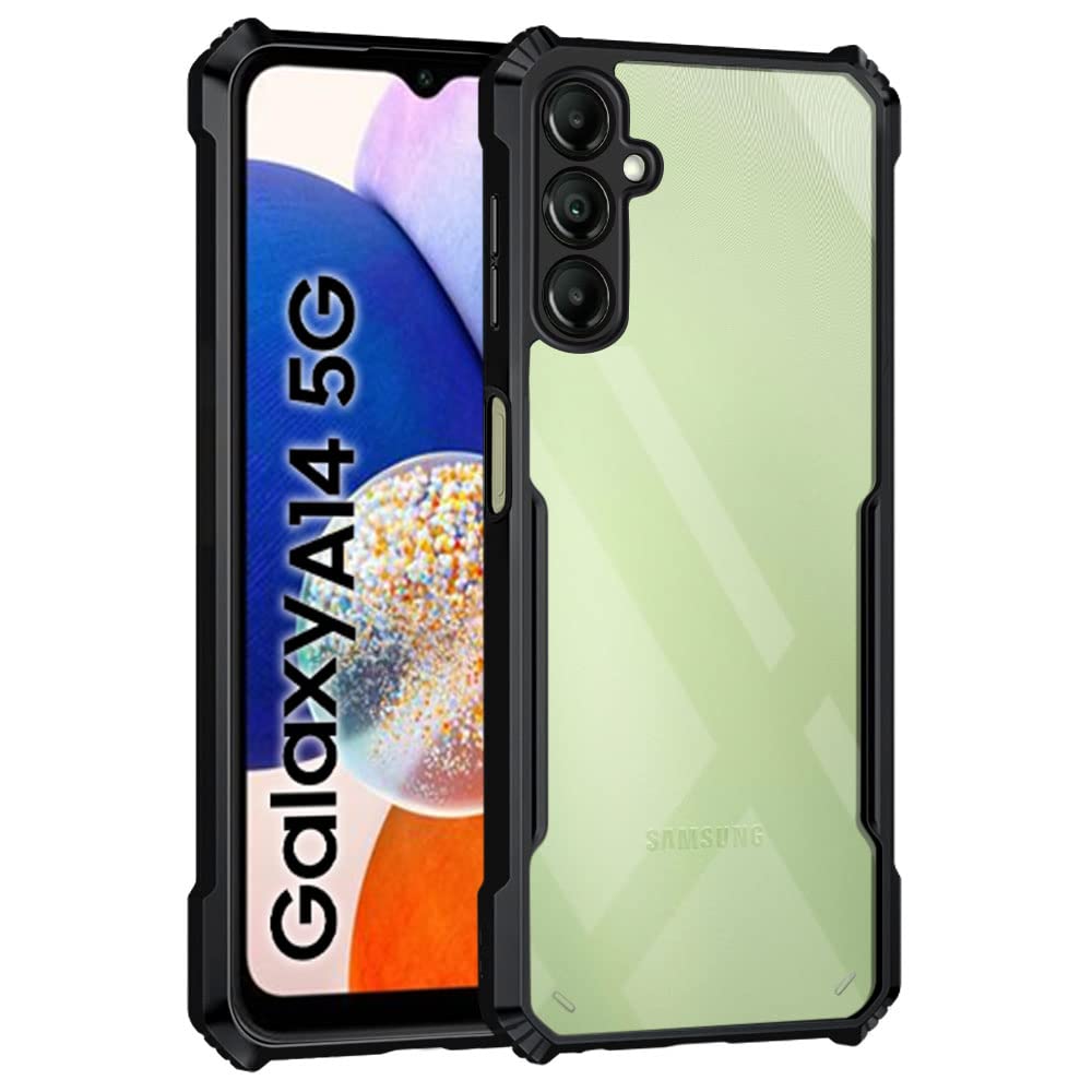 WOW Imagine TPU+PC Shock Proof Clear Protective Back Case For Samsung Galaxy A14 5G | A14 4G - Airedge Technology | 360 Degree Camera Protection | Transparent Hybrid Back Case Mobile Cover - Black (B0BSH3YYHD) Amazon Price History, Amazon Price Tracker