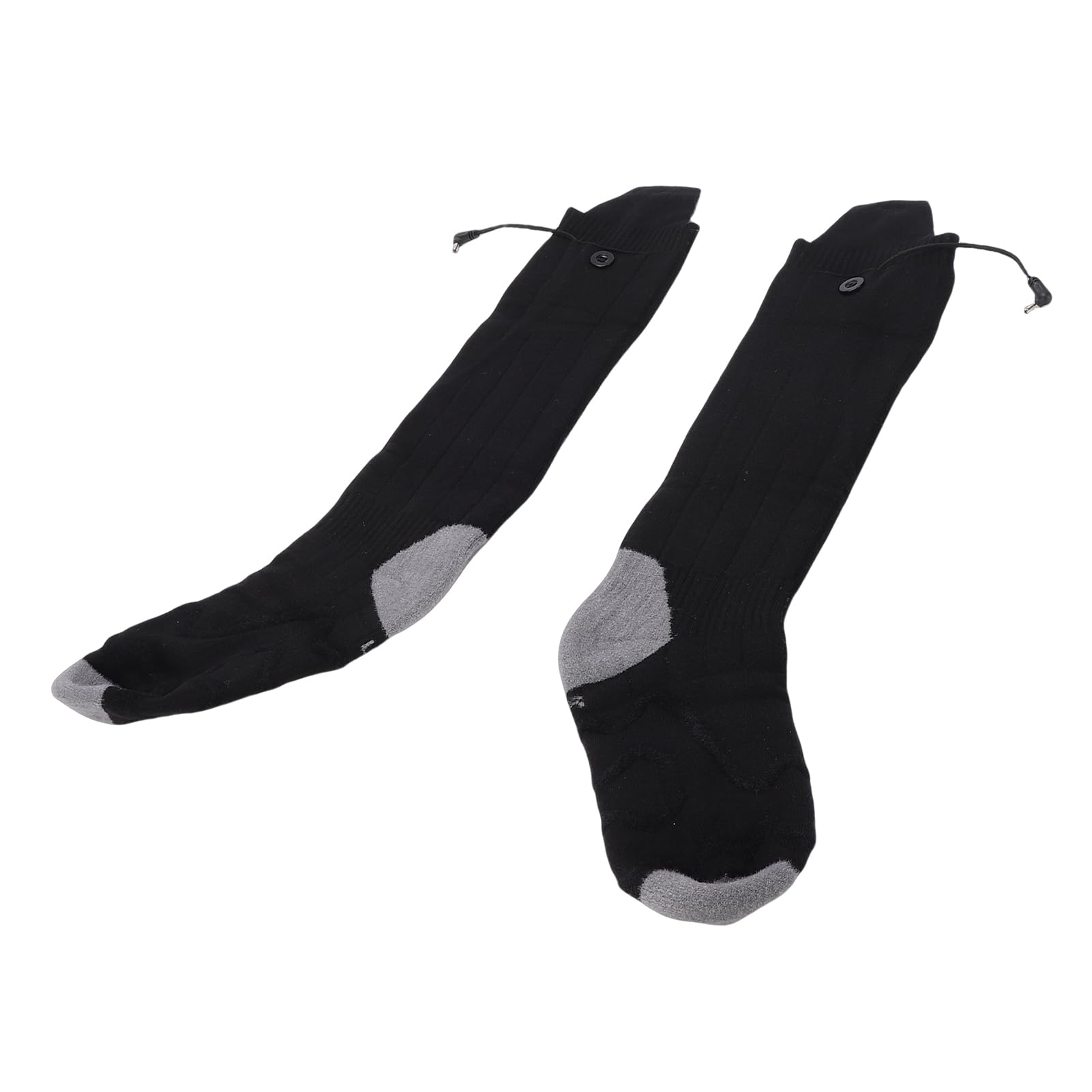 Chaussettes Chauffantes Lavables Noires, électriques, Rechargeables, Alimentées par Batterie, avec 4 Niveaux de Chauffage, pour Le Ski en Plein Air