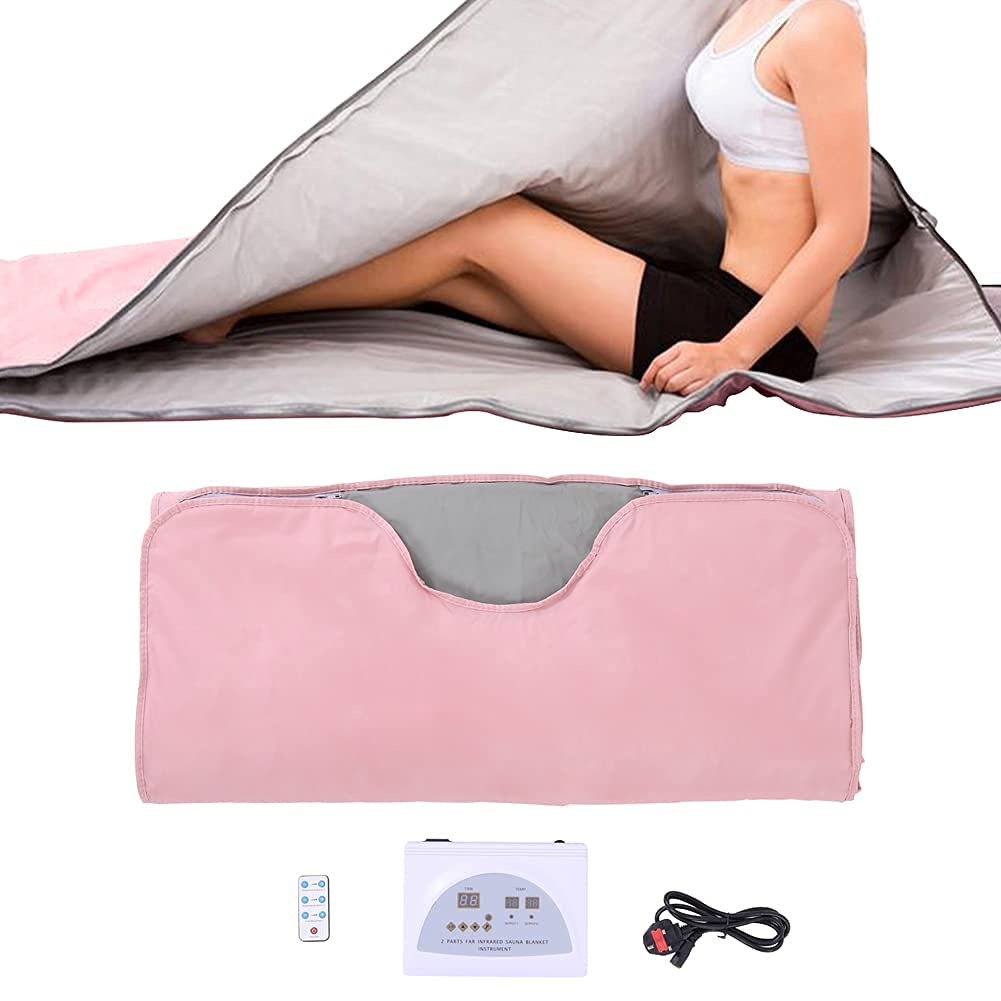 Manta digital de sauna de infrarrojos lejanos, calefacción de 2 zonas para terapia de desintoxicación, dispositivo de belleza para spa en casa, hecha de material Oxford