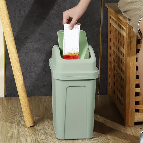 Caneca de basura con tapa 5.5 galones plástico sólido miniatura 4