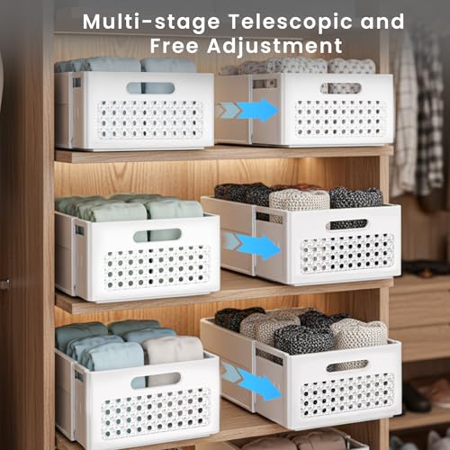 LUTITASD Closet Organizers and Storage, 2 Pack Stackable Storage Drawers, Plastic expandab - image 2