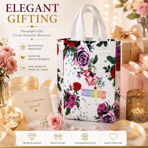 Image of Multipurpose Compact Mini Printed Gift Bags, Pack of 50, 25 x 9.5 x 23.5 cm