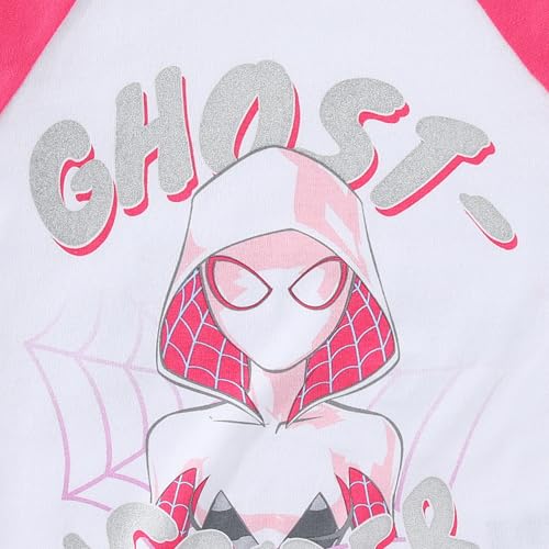 Image of Marvel Spider-Gwen Ghost Spider Girls Short Sleeve T-Shirt and French Terry Shorts Set for Big Kids