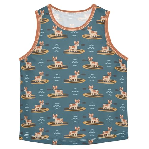 Baby Boys Sleeveless Tank Top Boating Cat Toddler Athletic Vest 3-10T