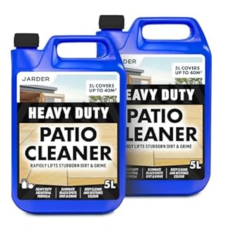 Jarder Heavy Duty Patio Cleaner 2 x 5L – Heavy Duty Formula - Deep Cleans Dirt, Mould, Grime, Black Spots and More - Rejuvenates Tired Patios - 80sqm Coverage
