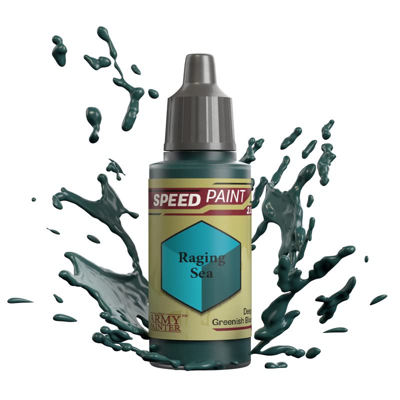 The Army PainterSpeedpaint Raging Sea 2.0, Single Acrylic Paint 18ml One-coat Painting Soloution For Fantasy Tabletop Miniatures Like Warhammer 40k and Dungeons And Dragons Figures