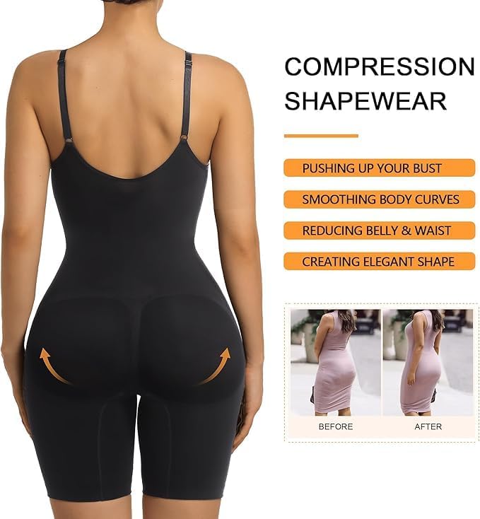 Shapewear Bodysuit Tummy Control Seamless Sculpting Butt Lifter Body Shaper for Women - Image 7