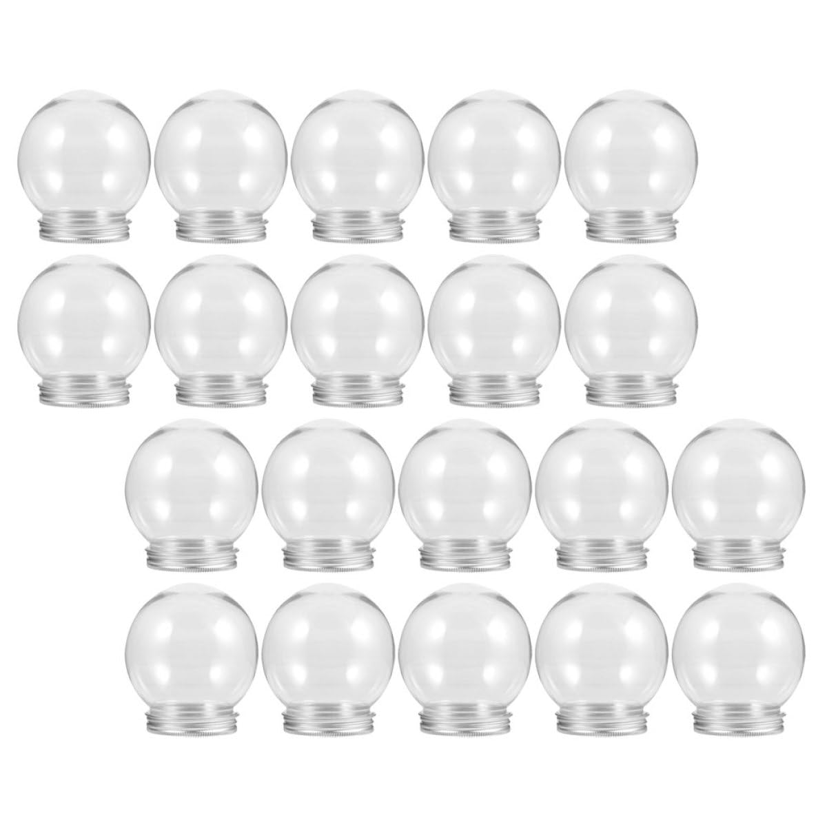 Bolas de nieve transparentes de 150 ml con tapa hermética para adornos caseros