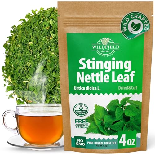 Image of 4 oz. Dried Nettle Leaf Tea Ortiga Planta Nettle Herb Bulk Stinging Nettle Leaf Herb Tea (Urtica dioica) - 113g Stinging Nettle Leaves Herbal Tea ortiga verde te