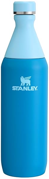 Stanley All Day Slim Bottle 20 oz | Twist On Lid with Leakproof Seal | Slim Design for Travel & Gym | Insulated Stainless Steel | BPA-Free | Azure