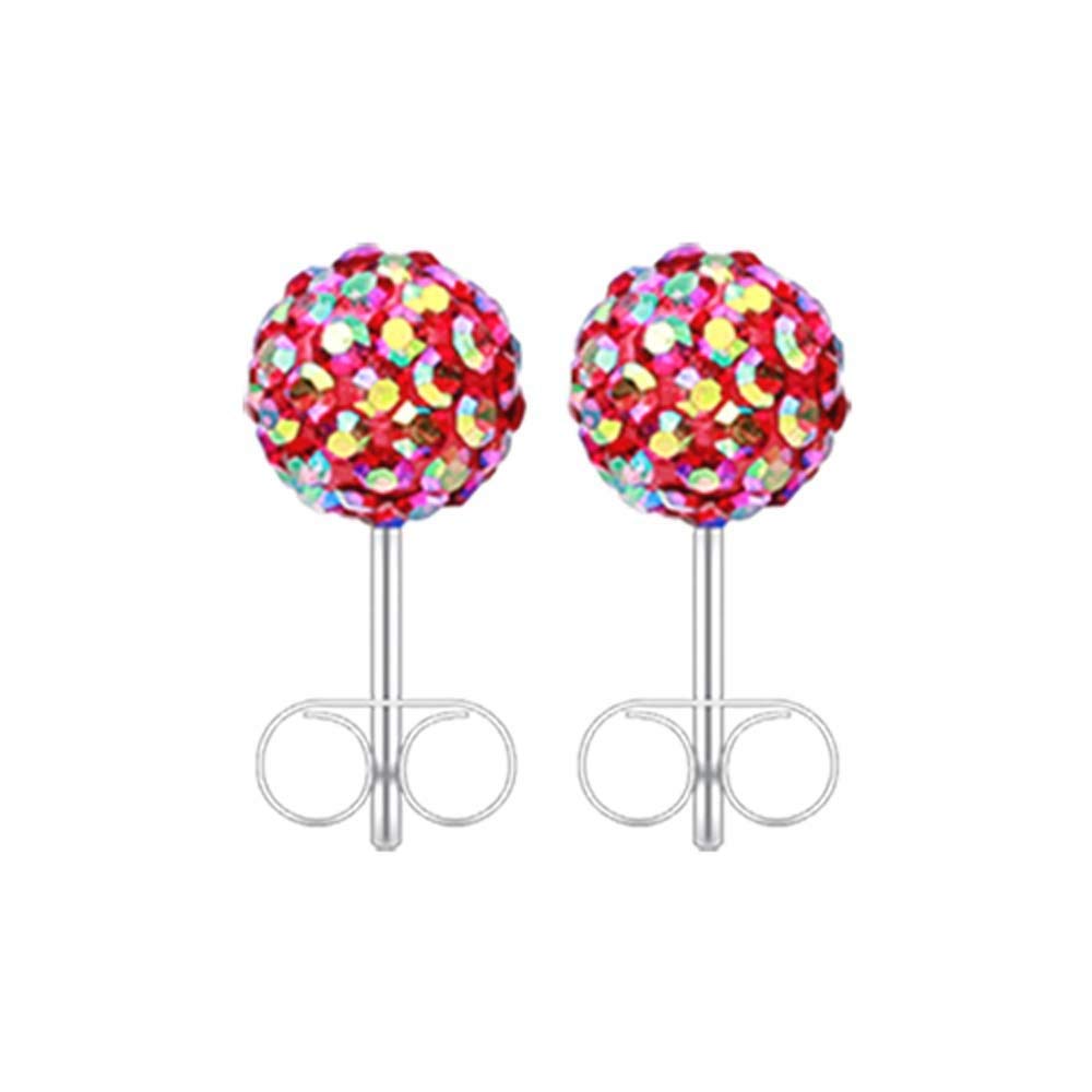 Covet Jewelry Multi-Sprinkle Dot Multi Gem Aurora Ball Ear Stud Earrings