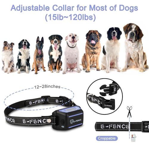 image for E-FENCE GPS Wireless Dog Collar Fence System,Electric Fence for Dogs,A