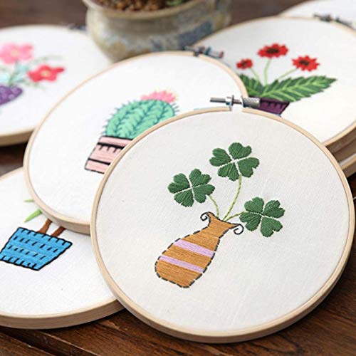 Aeyistry 2 Pcs 3 Inch Embroidery Hoops Adjustable Bamboo Circle Cross Stitch Hoop Ring For Art Craft Handy Sewing And Christmas Decoration #TOP4