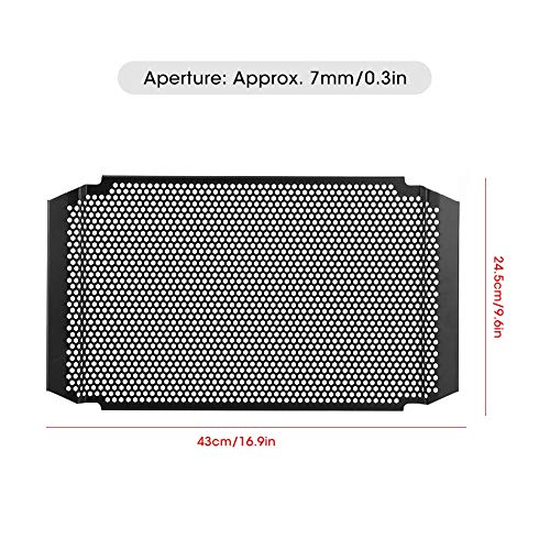 Protector de rejilla de radiador en acero inoxidable negro para FJ-09 MT-09 3