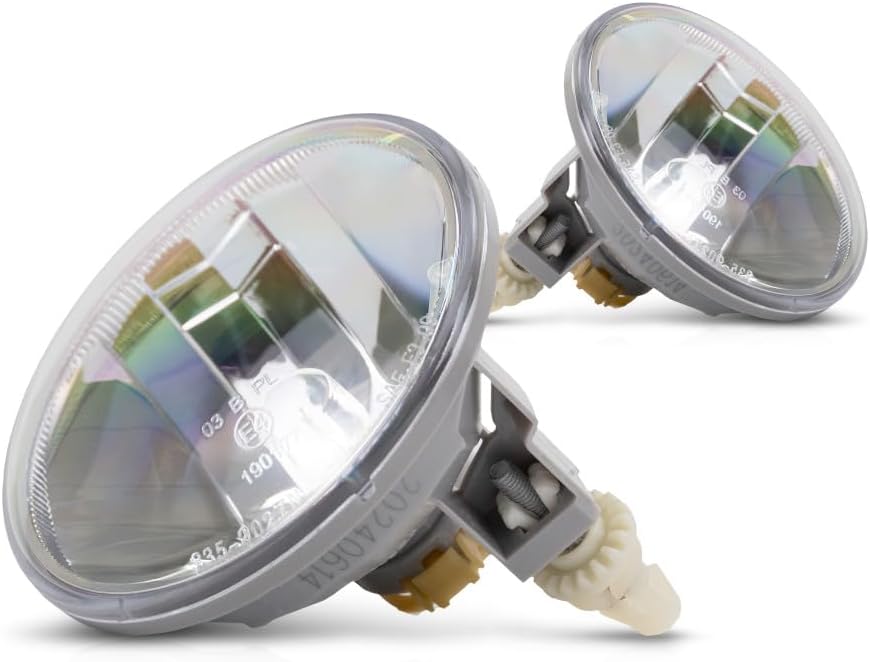 KarParts360 For Chevy Silverado 2500 HD Fog Light Assembly 2015 16 17 2018 Pair Driver and Passenger Side w/Bulbs CAPA Certified For GM2590104