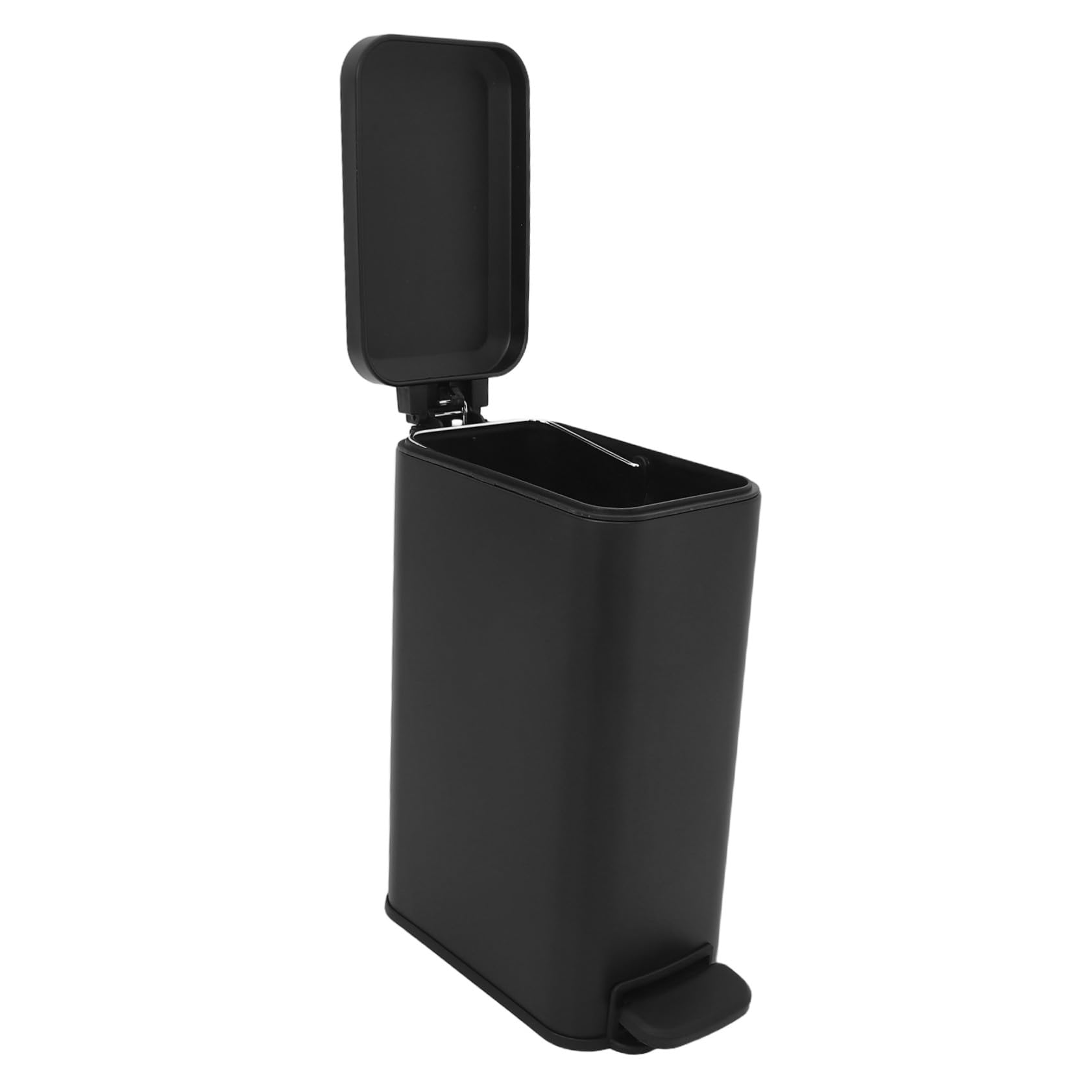 Operitacx Cubo de Basura con Pedal y Tapa Integrada de Acero Inoxidable Diseño y Capacidad de Cubo de Basura para Oficina y Hogar Basurero Compacto con Cierre Olores
