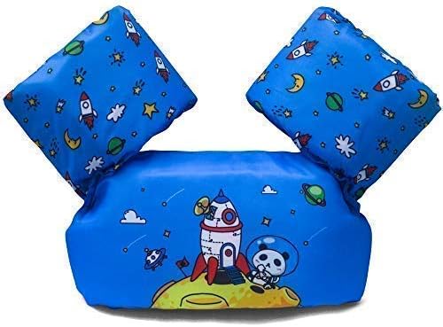 Dark Lightning Baby Floats for Pool,Kids Floaties from 30 to 50 lbs, Compatible Infant/Baby/Toddler 20-30 pounds boy, Blue, Panda in Mars