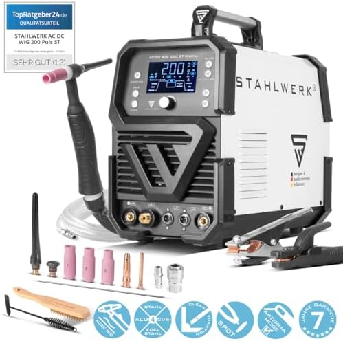 Bild 1 - STAHLWERK Schweißgerät 2 in 1 Kombi AC/DC WIG 200 ST Digital - WIG & MMA 200 A, HF-Zündung, Spot-Funktion, Clean-Modus, IGBT, Digital-Display & Remote-Anschluss