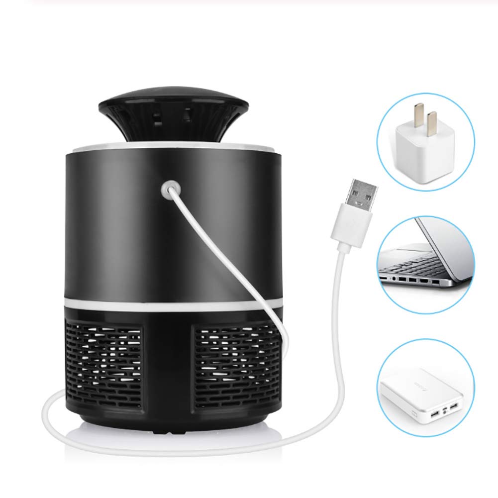 Mosquito Killer Usb,electric Mosquito Lamp,physical Home Led Bug Zapper Indoor Insect Trap Radiationless Repellent Lights Black