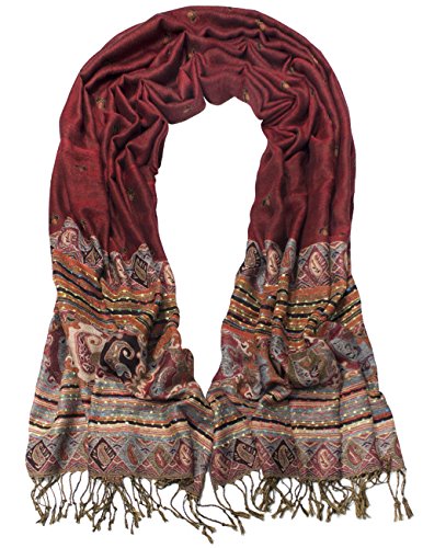Dahlia Women's Rayon Scarf Shawl - Bohemian Tulip Print
