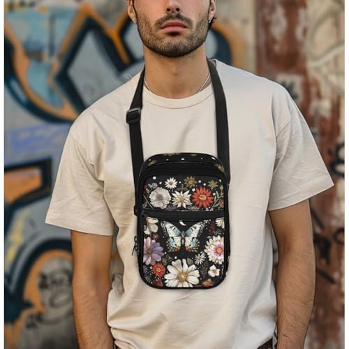 Small Messenger Bag for Women Men Sling Bag Crossbody Purse Wallet Purse Cell Phone Crossbody Bag2