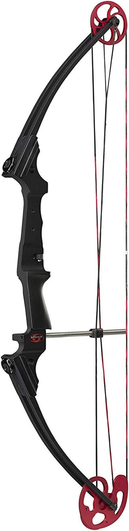 Genesis Original Lightweight Left Handed Archery Compound Bow w/ Adjustable Aluminum Riser, Cam Draw Weight, & Draw Length for Kids and Adults, Yellow