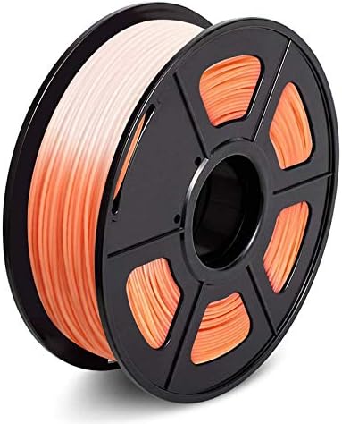 3 idea Imagine Create Print Sunlu Color Changing Orange PLA 3D Printer Filament 1.75mm with Temperature, 1 Kg