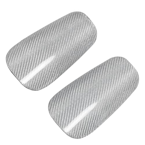 SPYMINNPOO Caneleiras de Futebol 2 Peças de Fibra de Carbono EVA Esponja Caneleiras Com Caixa de Armazenamento, Equipamento de Futebol Profissional Com Absorção de Choque para Crianças, Jovens e