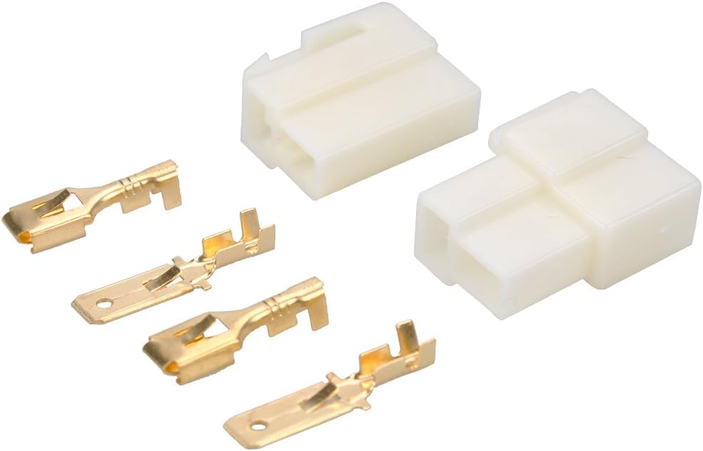 MUYI 10 set Nylon Latching Connector Pair 6.3mm 1/4" Male/Female 18-14AWG (2 Pin)