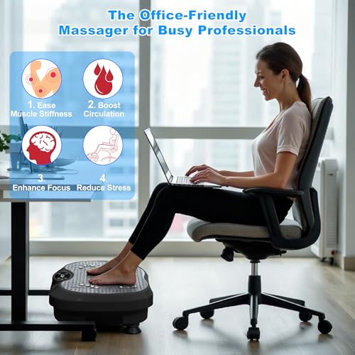 Plataforma vibratoria para ejercicio, equipo de fitness para todo el cuerpo, tabla de balanceo para gimnasio deportivo, quema grasa y drenaje linfático, para mujeres y hombres miniatura 3