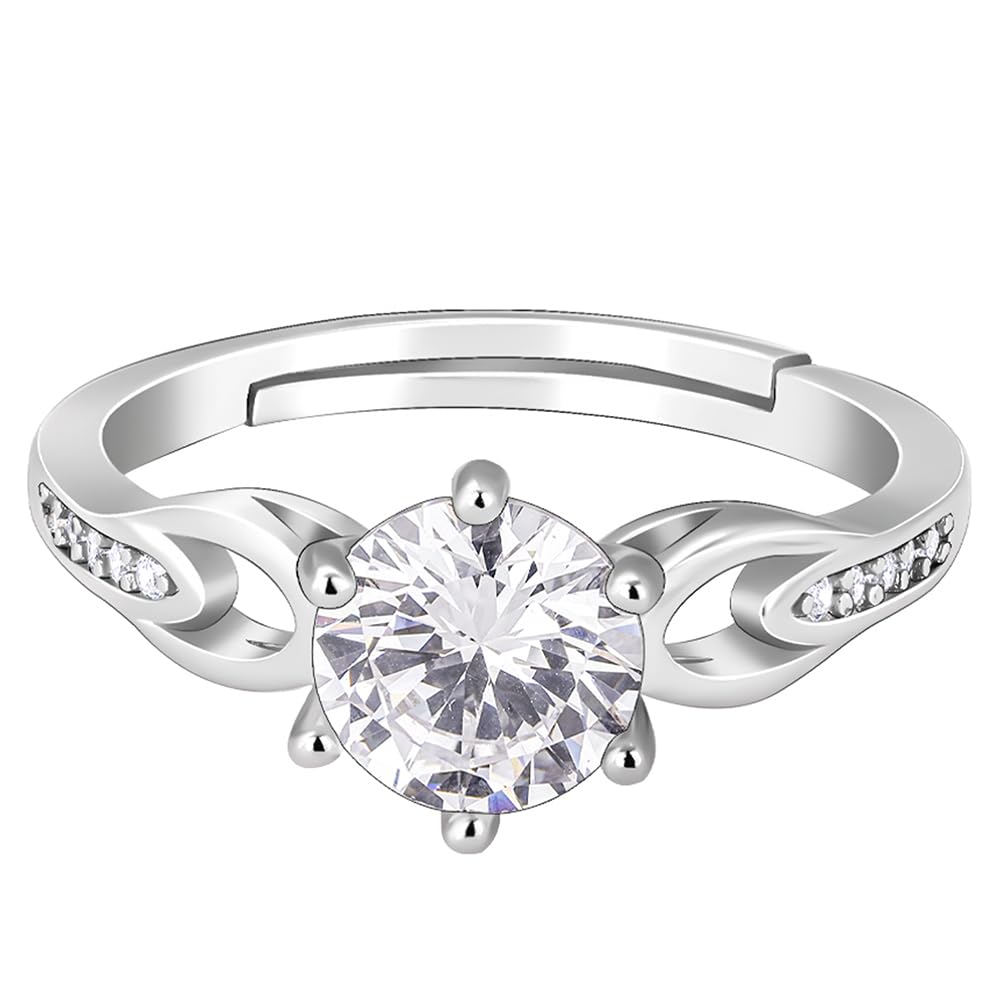 925 Silver Zircon Elegant Loop Earrings Ring Loops | Birthday Wedding Gifts for Women & Girls