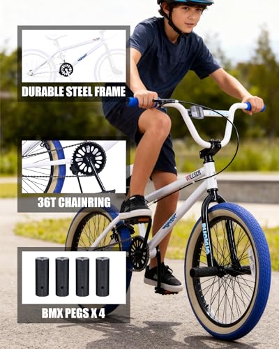 Freestyle BMX Bikes 18 20 Inch Kids Bicycle for 6-15 Years