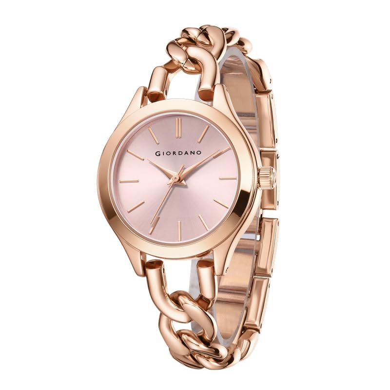 giordano Modern Analog Watch for Women – Sleek Dial with Unique Chain-Link Bracelet and Stylish Stainless Steel Strap-picture-20