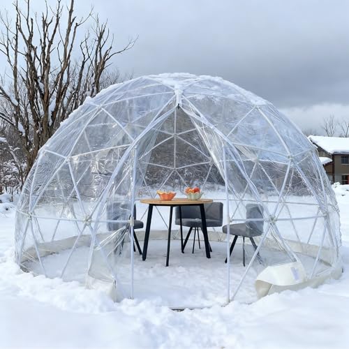 12FT Geodesic Dome Tent with 360° Views & Zipper Door...