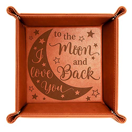 Kate Posh - I Love You to the Moon and Back Engraved Leather