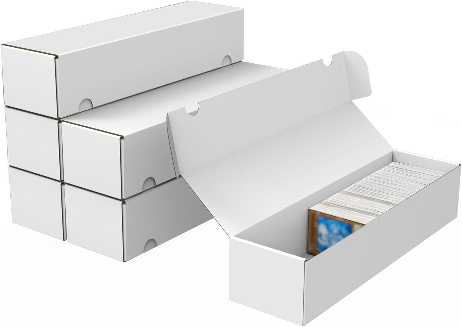 Collectible Trading Cards Storage Box,6 Pack Thicken Storage Card Box with 2-Layer Structures