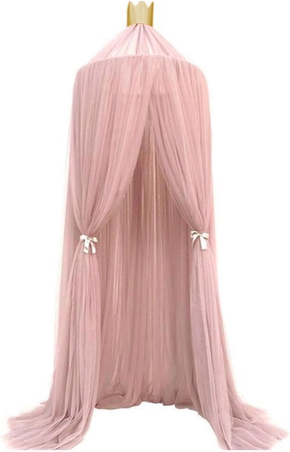 Mosquito Net for Bed, Bed Canopy, Princess Round Dome Canopy Bed Curtains Hanging Bed Net Room Castle Play Tent for Bedroom Decorative, 23.6 X 94.5 in (Pink)