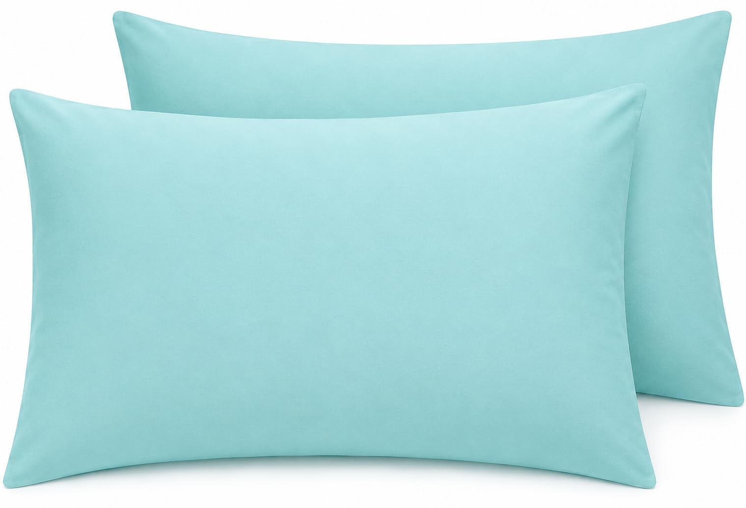 Night Zone Pillow Cases 200 Thread Count Egyptian Cotton Pillowcases 2 Pack Soft Cozy and Breathable Envelope Closure Cotton Pillow Cases 50x75 cm (House Wife Pillow Cases, Aqua)
