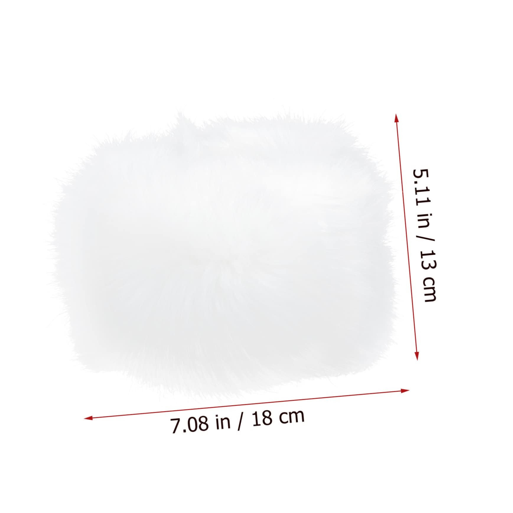 FOMIYES Plush Oversleeve Wrist Cover Hand Warmer Ring for Women Furry Cuff Arm Warmers Winter Accessory