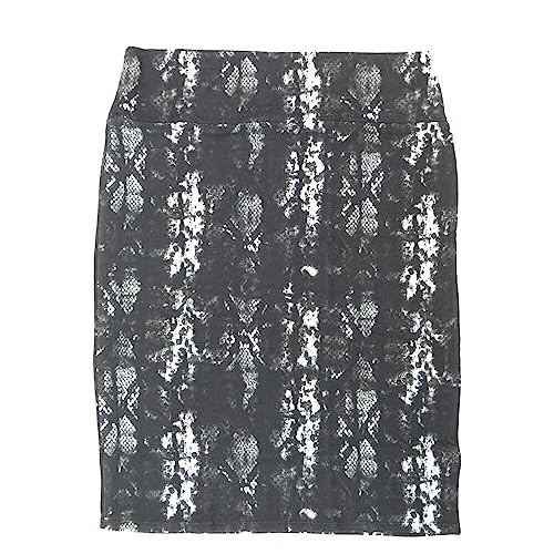 Lularoe Cassie g XX-Large 2XL Snakeskin Print Black Gray White Womens Knee Length Pencil Skirt fits Sizes 22-24 2XL-227-G