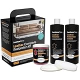 Furniture Clinic Leather Complete Restoration Kit | with Leather Recoloring Balm, Cleaner, 2-in-1 Protection Cream & Conditioner, Sponge, and Cloth | Repair Kit for Furniture (Bordeaux)