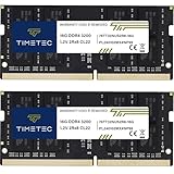 Timetec 32GB Kit(2x16GB) DDR4 3200 MHz (PC4-3200AA) PC4-25600 SODIMM – Sin ECC, sin búfer, 260 Pines, 1,2V CL22, módulo de Memoria para Ordenadores portátiles, Mini-PC y Ordenadores Todo en uno.
