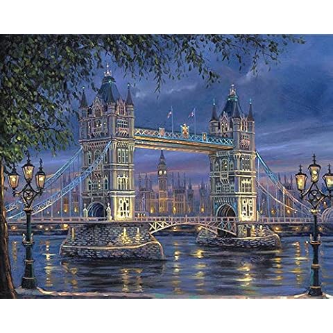 Diamond Painting Kits for Adults London Landscape Diamond Art Kits Adults 5D Diamond Painting Kits Full Drill 30x40 cm / 12x16 inch DIY by CRAFTiDA Cover